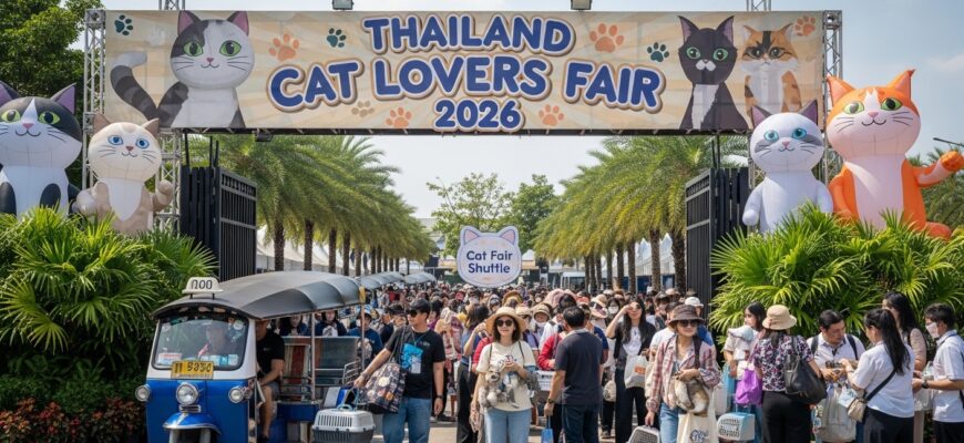 Выставка Thailand Cat Lovers Fair 2026 откроется в Бангкоке